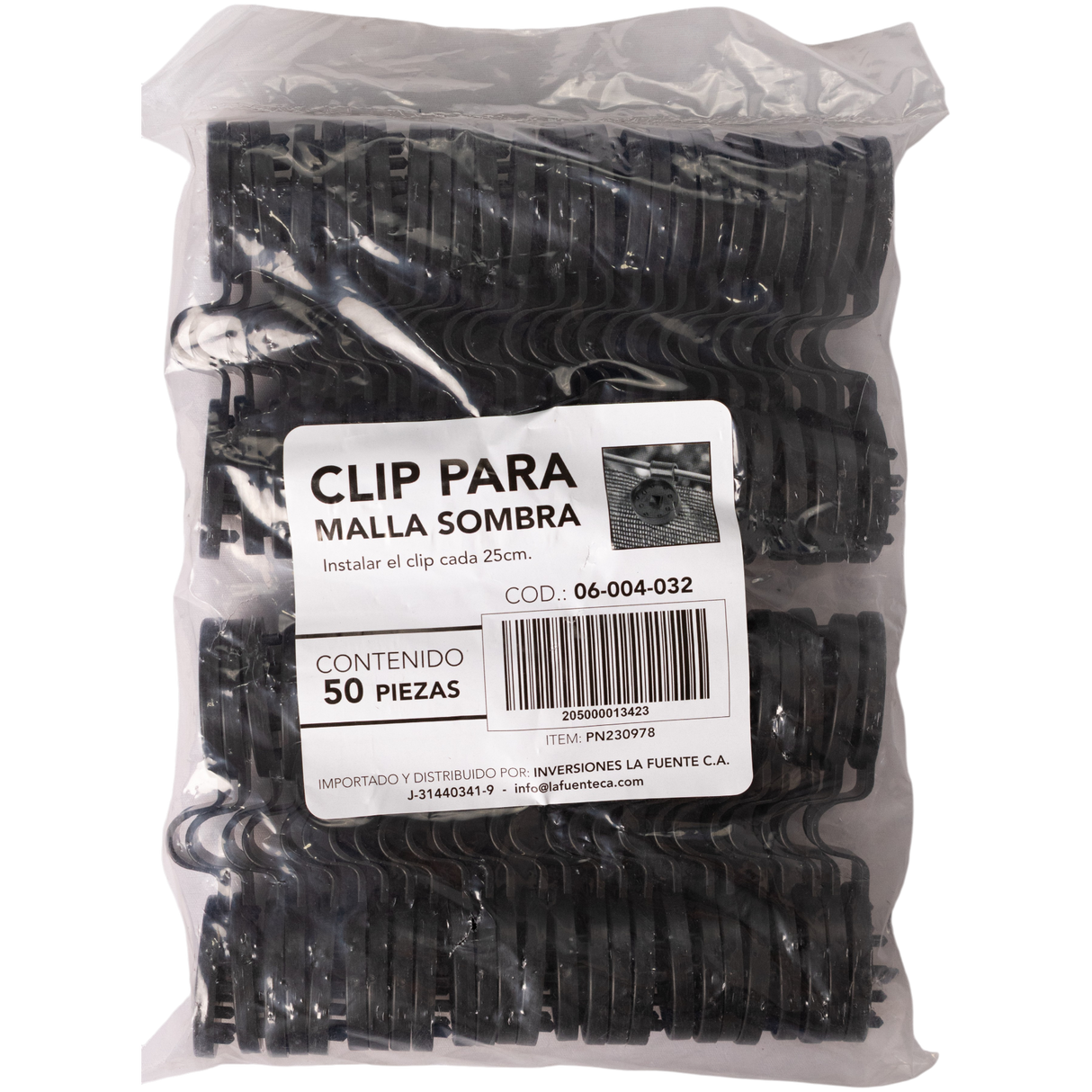 Clips Ganchos Plásticos Para Malla Sombra LF