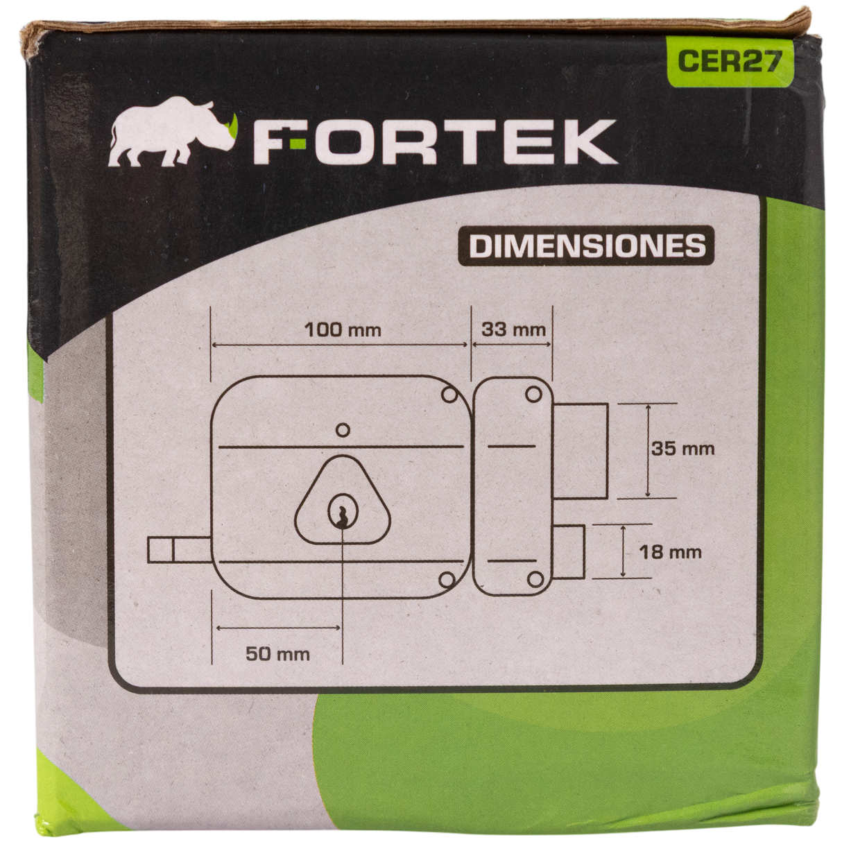Cerradura Cuadrada De Sobreponer FORTEK