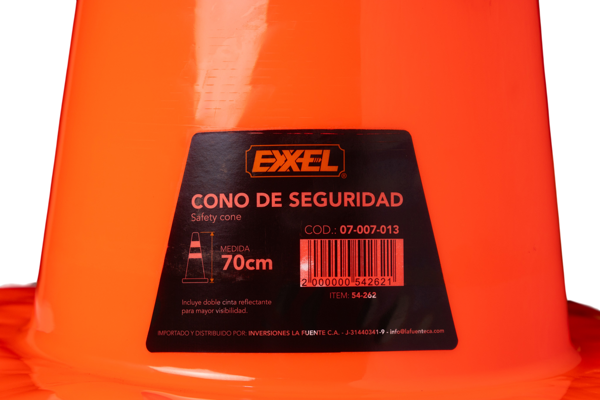 Cono Seguridad Vial 28 Pulgadas 70cm Exxel