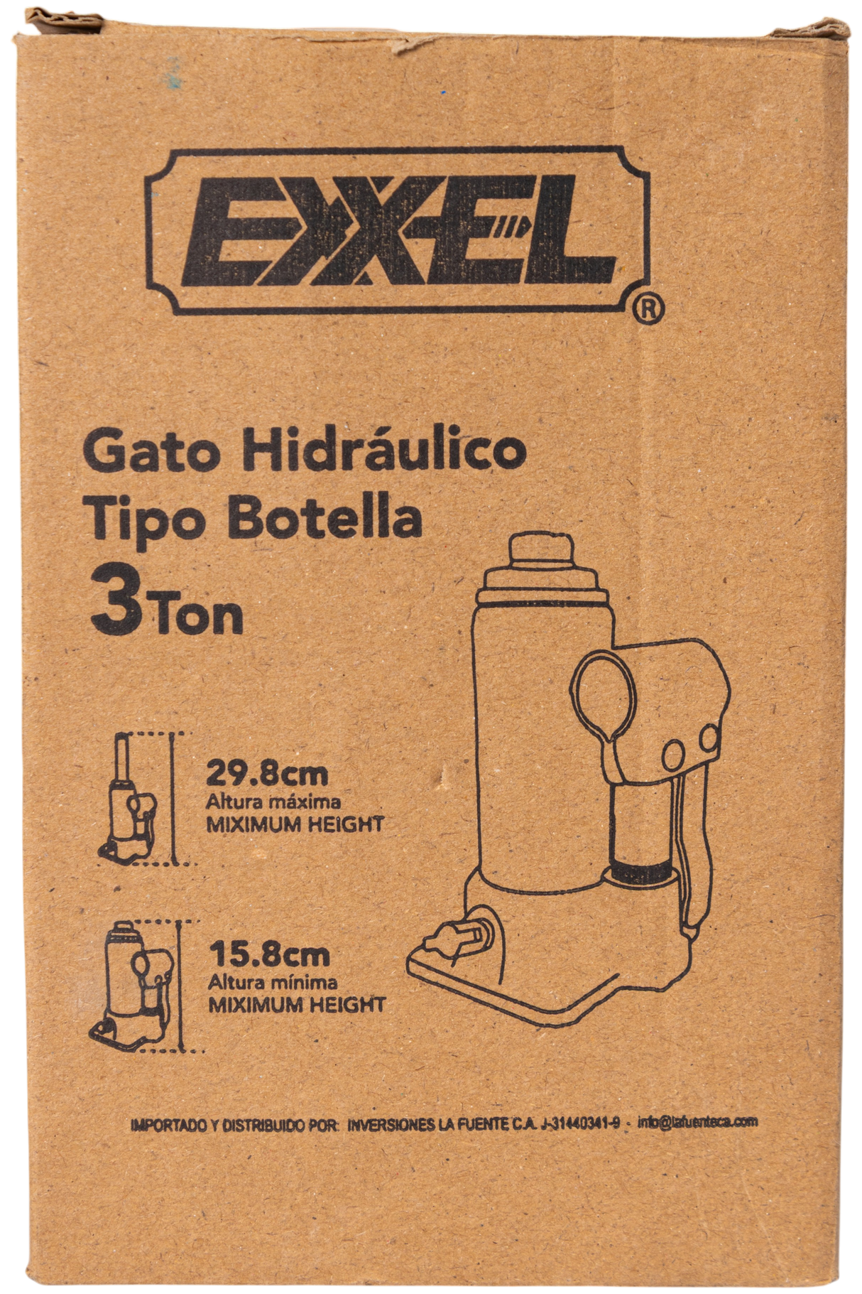 Gato Hidráulico De Botella 3 Toneladas Exxel