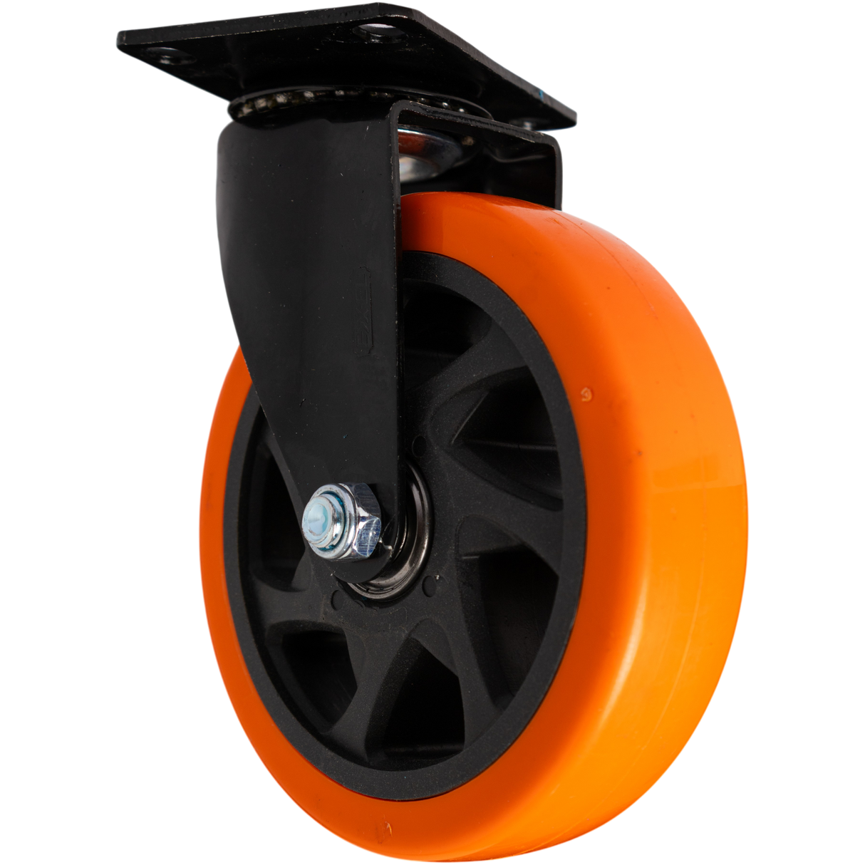 Rueda Giratoria 5 Pulgadas C/rolinera Naranja Exxel