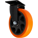 Rueda Giratoria 5 Pulgadas C/rolinera Naranja Exxel