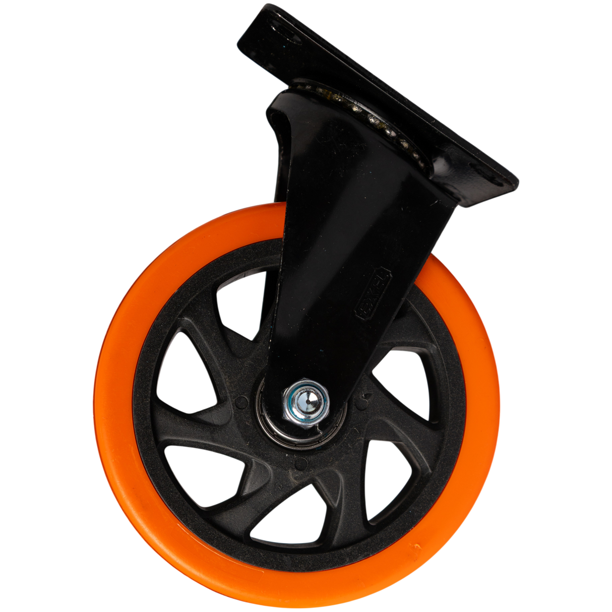 Rueda Giratoria 5 Pulgadas C/rolinera Naranja Exxel