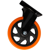 Rueda Giratoria 5 Pulgadas C/rolinera Naranja Exxel