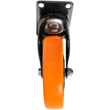 Rueda Giratoria 5 Pulgadas C/rolinera Naranja Exxel