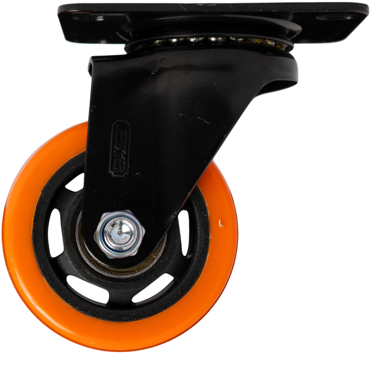 Rueda Giratoria 3 Pulgadas C/rolinera Naranja Exxel