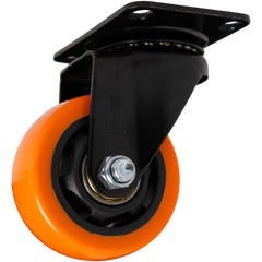 Rueda Giratoria 3 Pulgadas C/rolinera Naranja Exxel