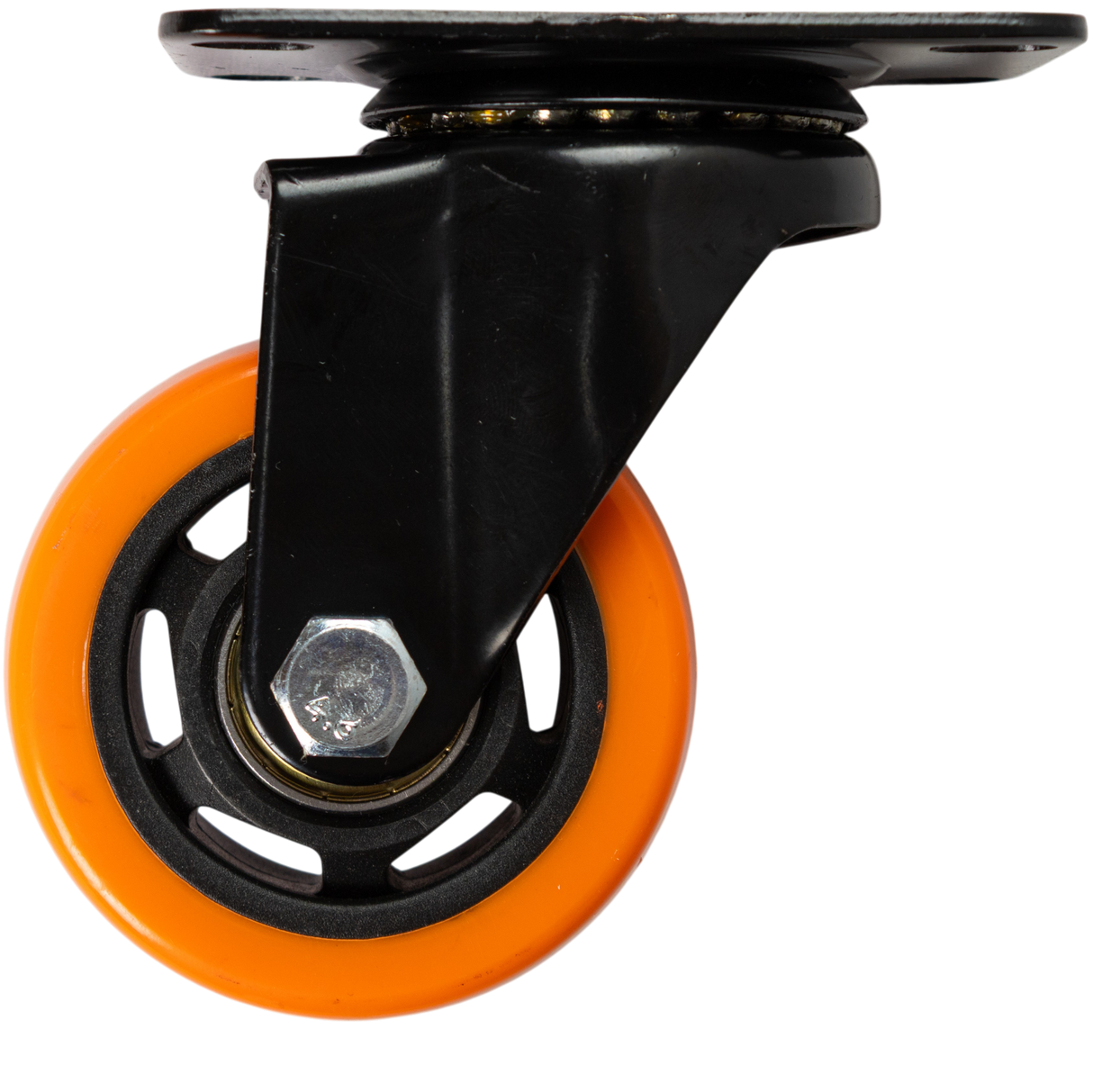 Rueda Giratoria 3 Pulgadas C/rolinera Naranja Exxel