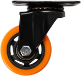Rueda Giratoria 3 Pulgadas C/rolinera Naranja Exxel