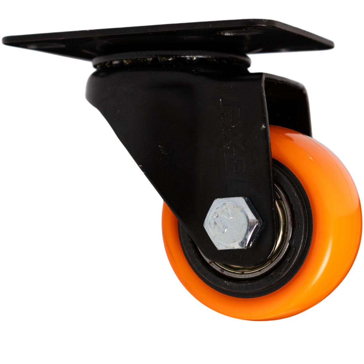 Rueda Giratoria 1.5 Pulgadas C/rolinera Naranja Exxel