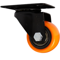 Rueda Giratoria 1.5 Pulgadas C/rolinera Naranja Exxel