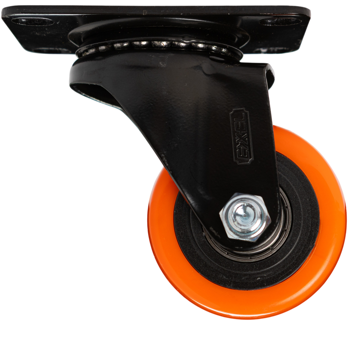 Rueda Giratoria 2.5 Pulgadas C/rolinera Naranja Exxel