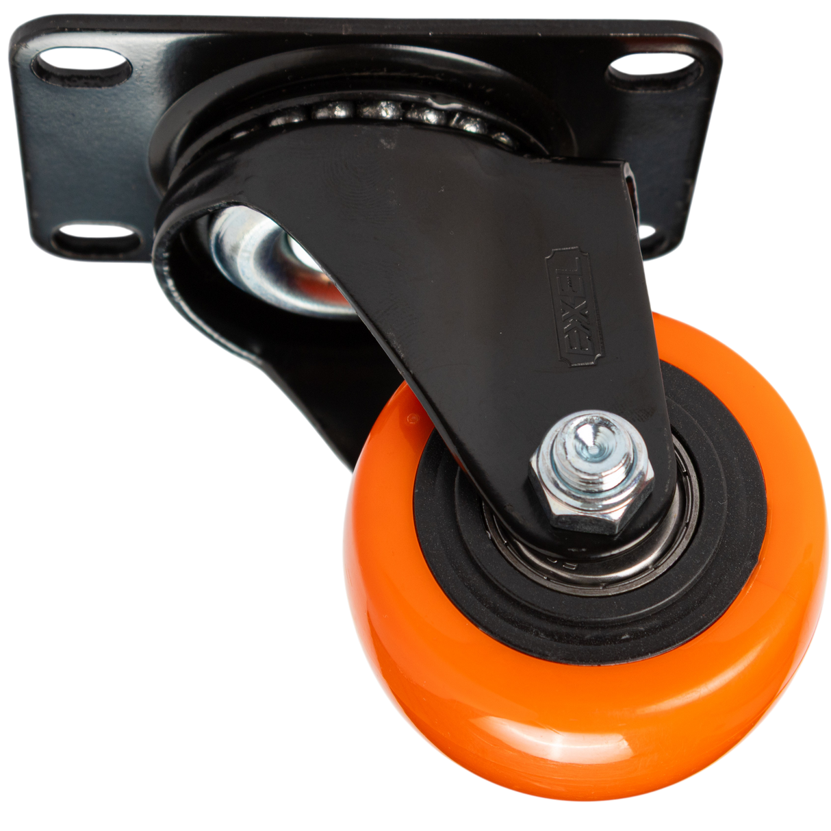 Rueda Giratoria 2.5 Pulgadas C/rolinera Naranja Exxel