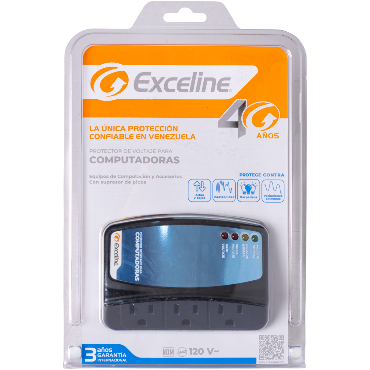 Protector De Voltaje 120v Para Computadoras Exceline