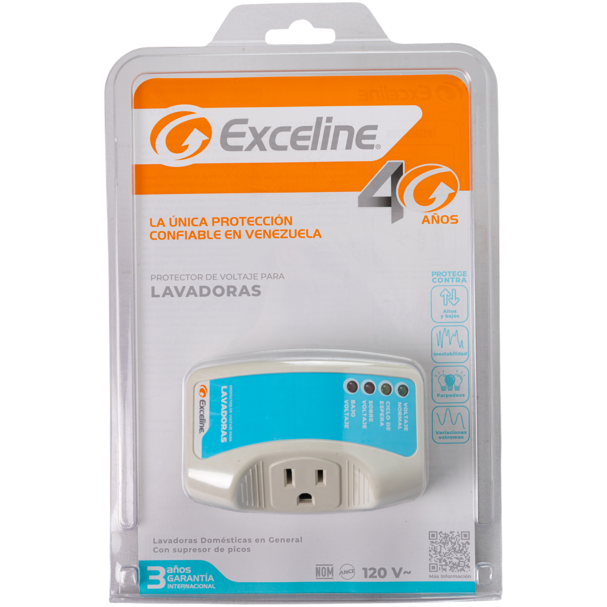 Protector De Voltaje 120v Para Lavadoras Exceline