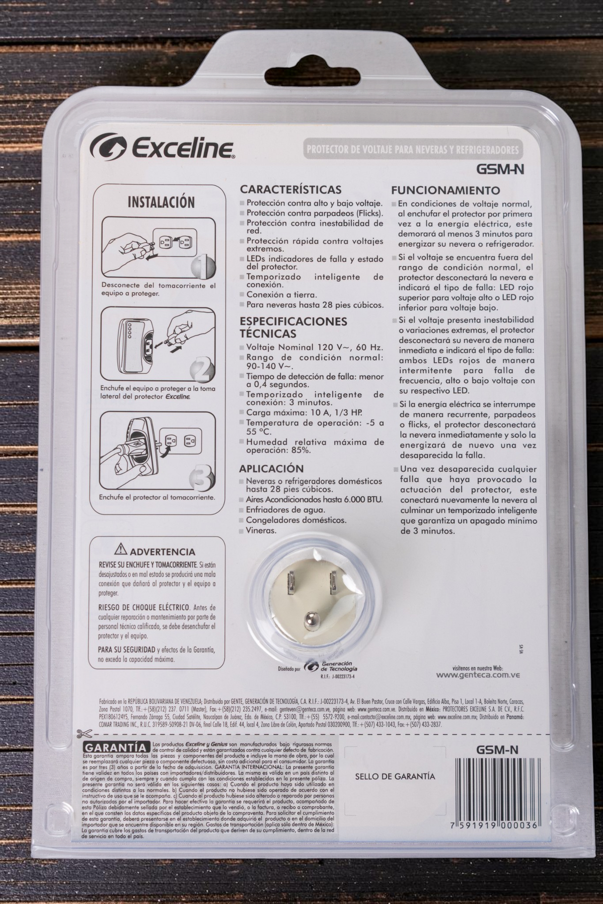 Protector De Voltaje 120v Para Neveras Exceline