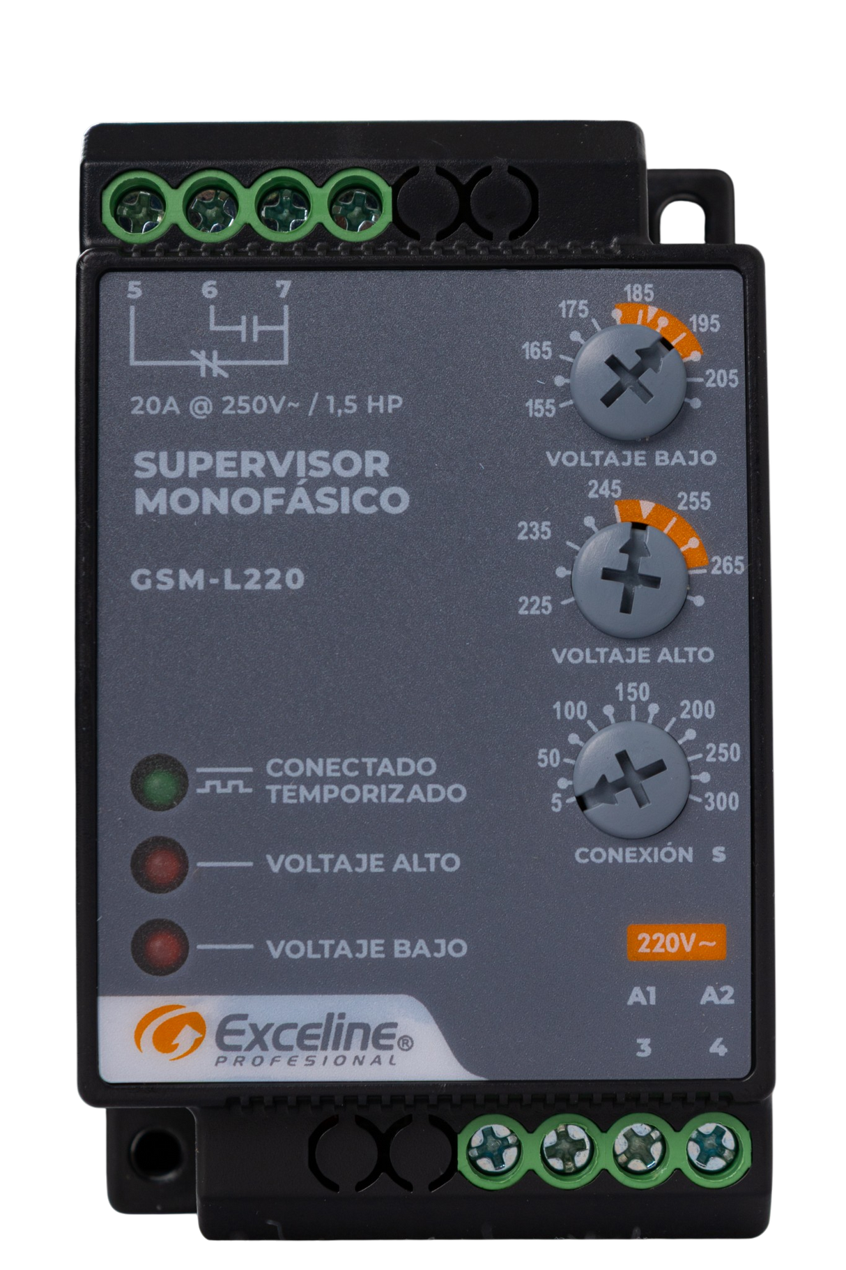 Supervisor De Voltaje Monofásico 10a 220v Exceline