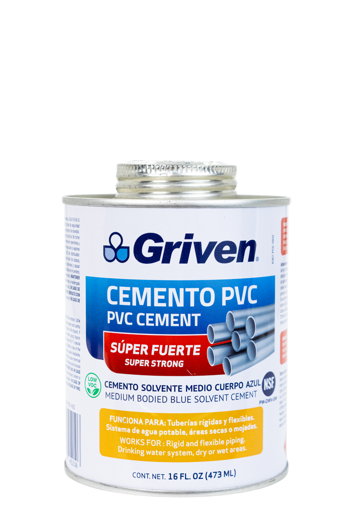 Pega Para Tuberías Pvc Extra Fuerte Para Agua Fria Griven