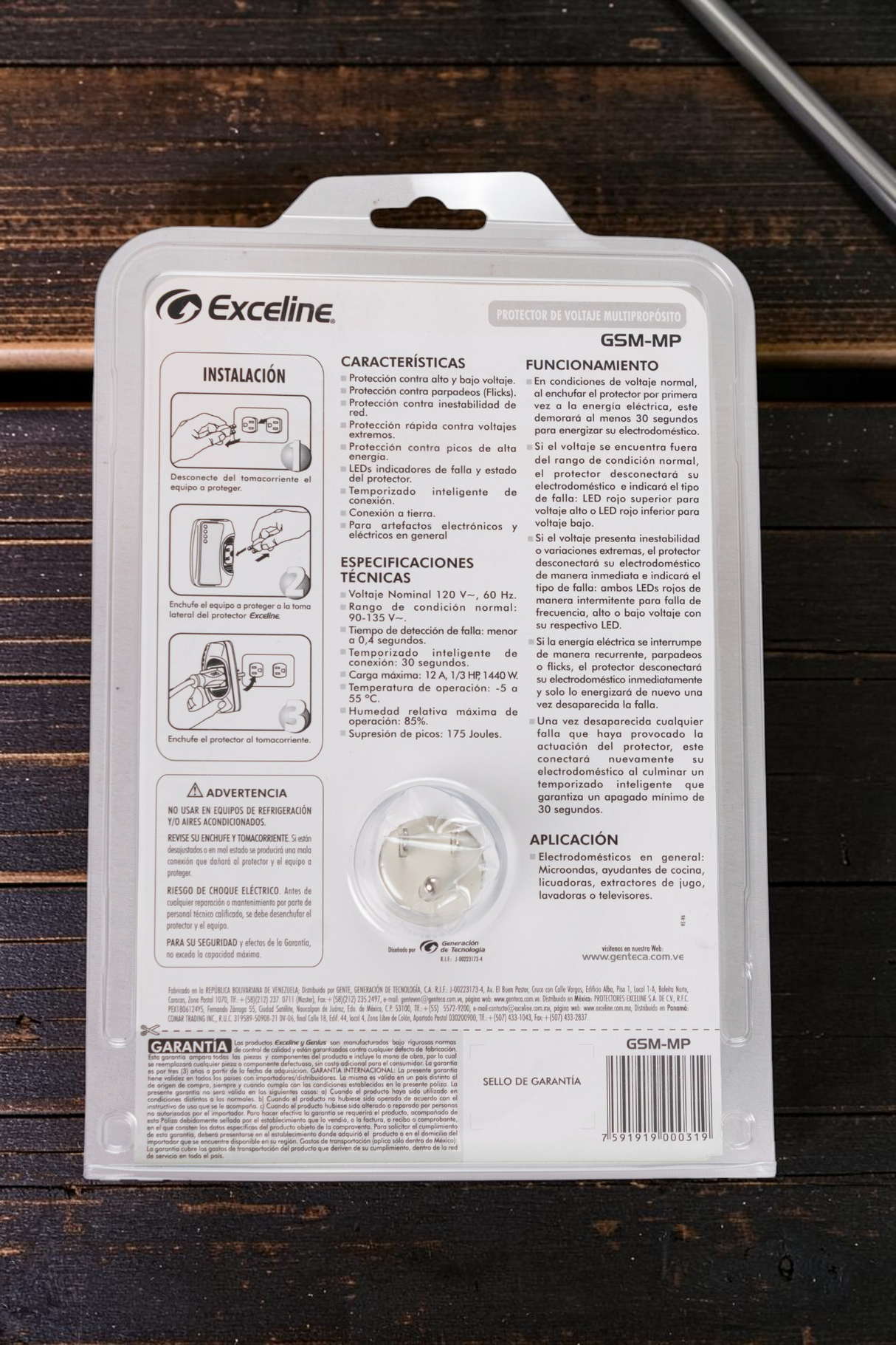Protector De Voltaje 120v Multi Propósito Exceline