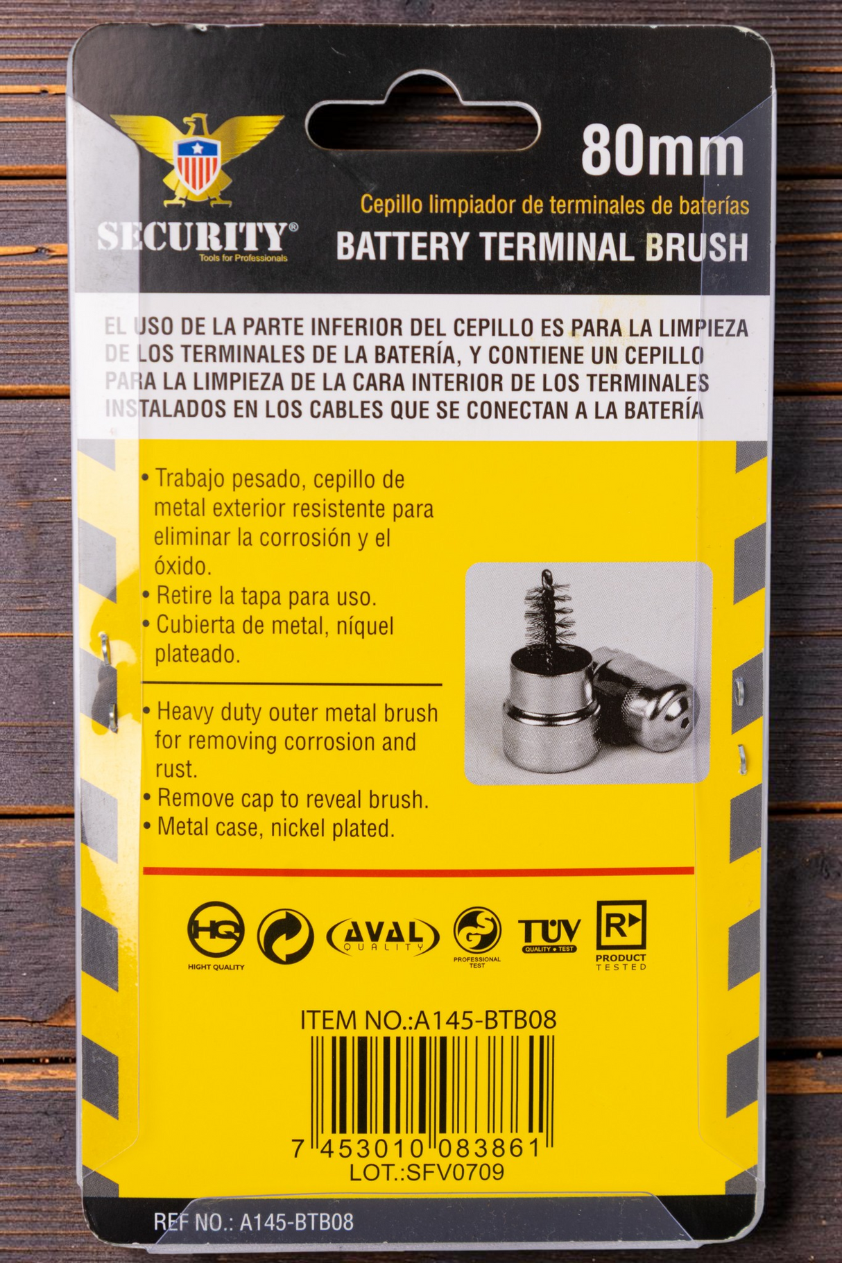Cepillo Limpiador De Terminales Baterias Bornes Security