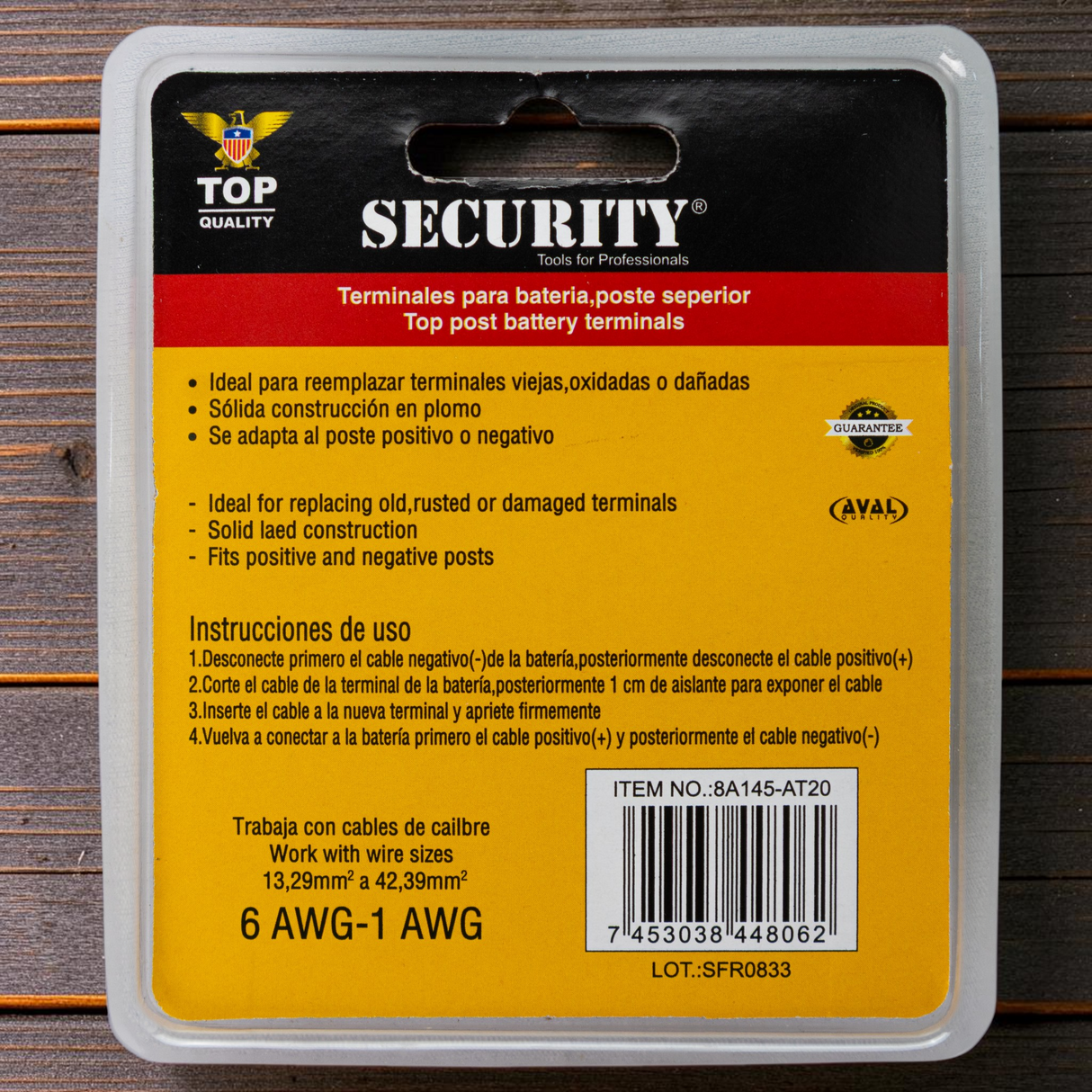 Bornes Terminal De Bateria Bronce Voltajes 12v Security