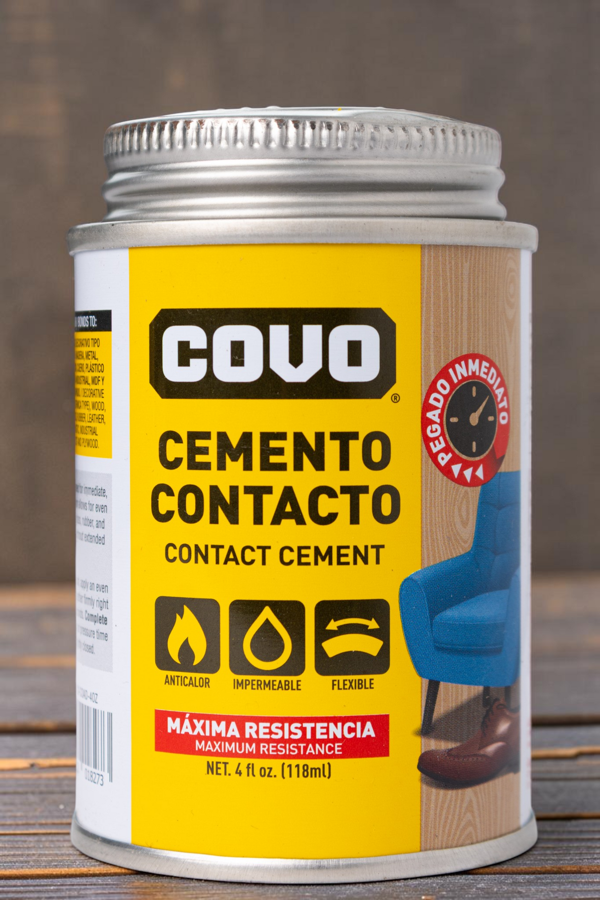 Pega Cemento De Contacto Amarillo 118ml Covo