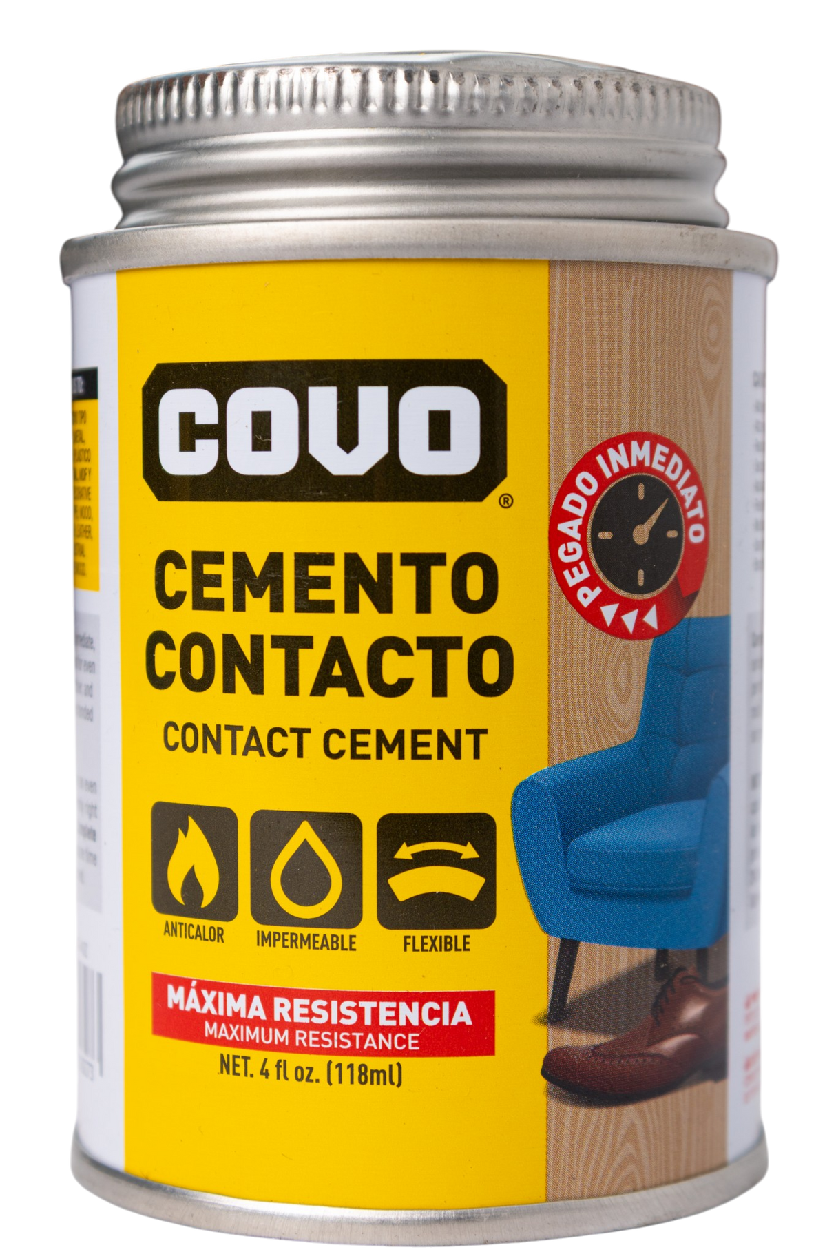 Pega Cemento De Contacto Amarillo 118ml Covo