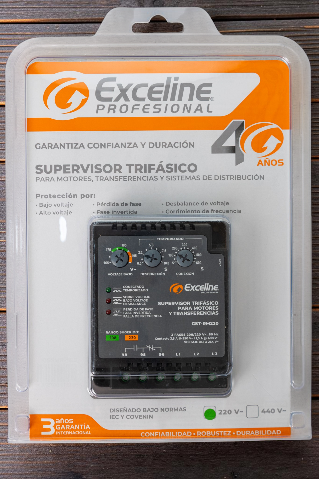 Supervisor De Voltaje Trifásico 220v Exceline