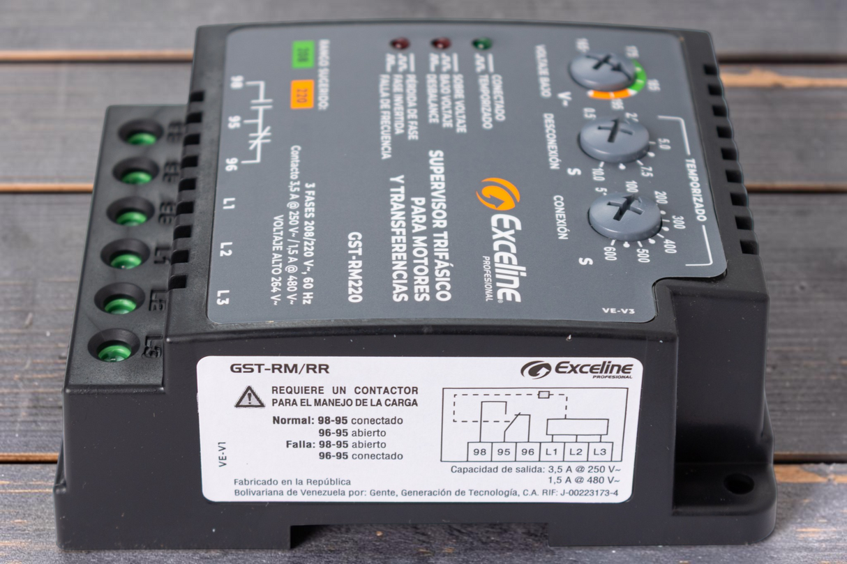 Supervisor De Voltaje Trifásico 220v Exceline
