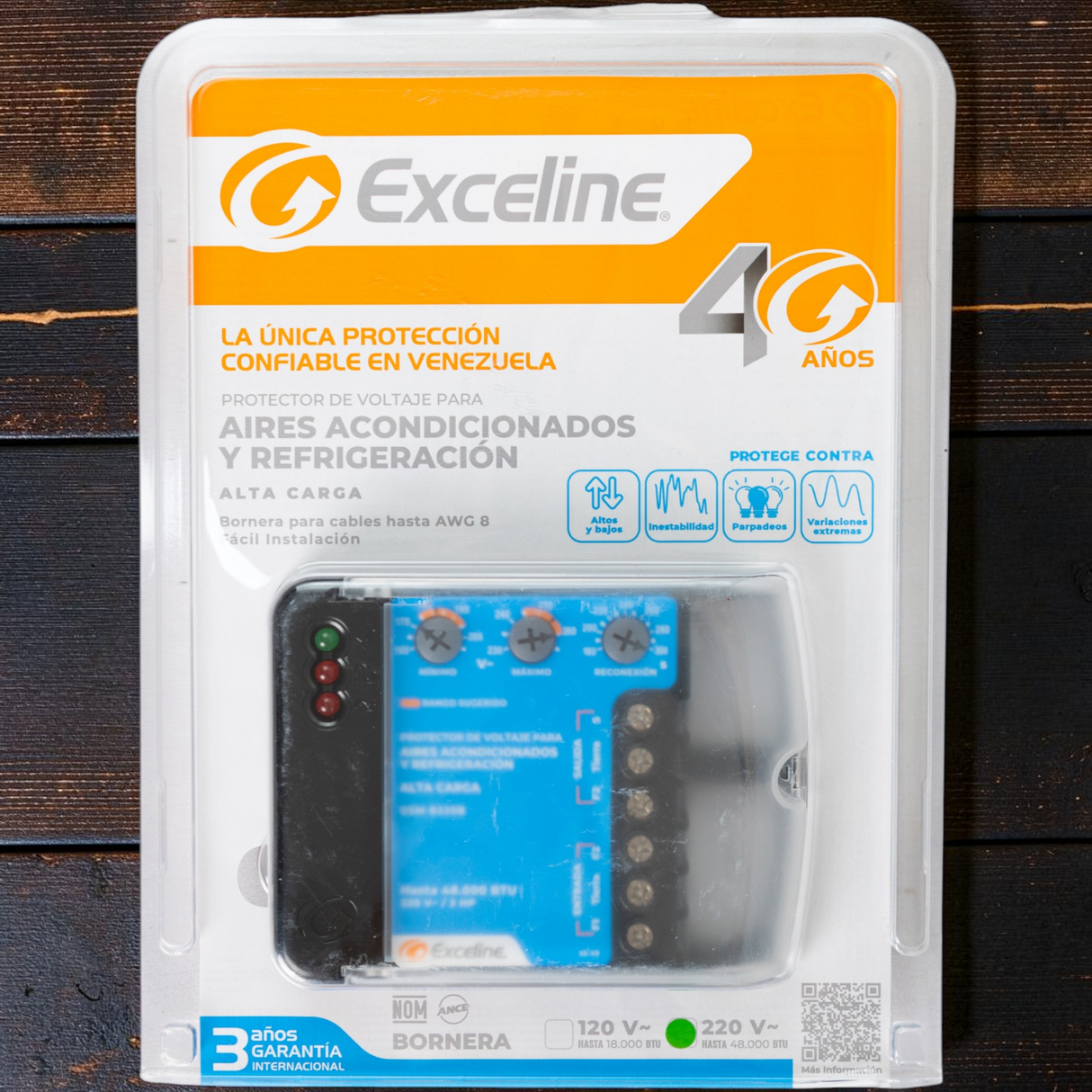Protector De Voltaje 220v Aires Y Neveras 48btu Exceline