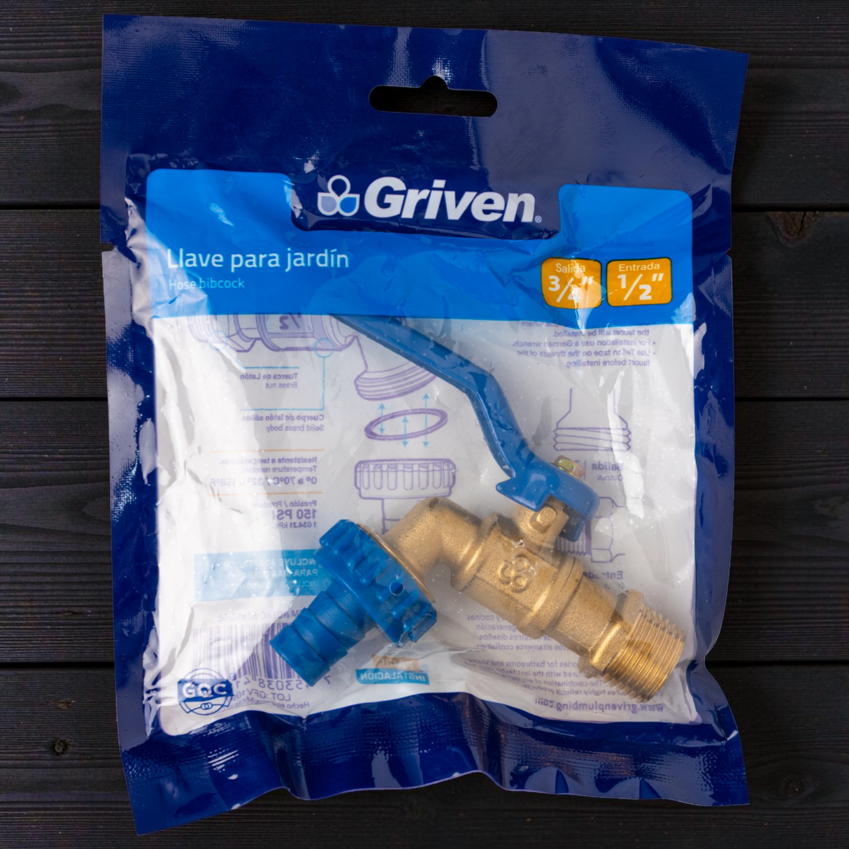 Llave De Chorro Faguax Con Manilla Larga 1/2 Griven