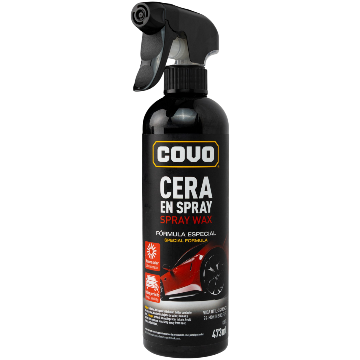 Cera En Spray Pulitura Líquida Para Carros 473ml Covo