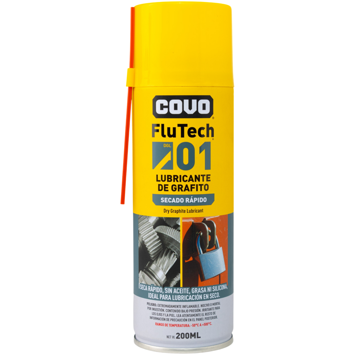 Spray Lubricante Base Grafito Revestimiento De Caucho Covo