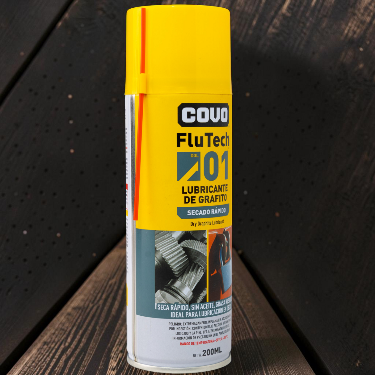 Spray Lubricante Base Grafito Revestimiento De Caucho Covo