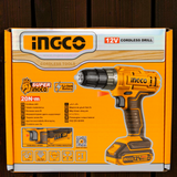Set Taladro Inalámbrico Con Mecha Y 2 Baterías 12v Ingco