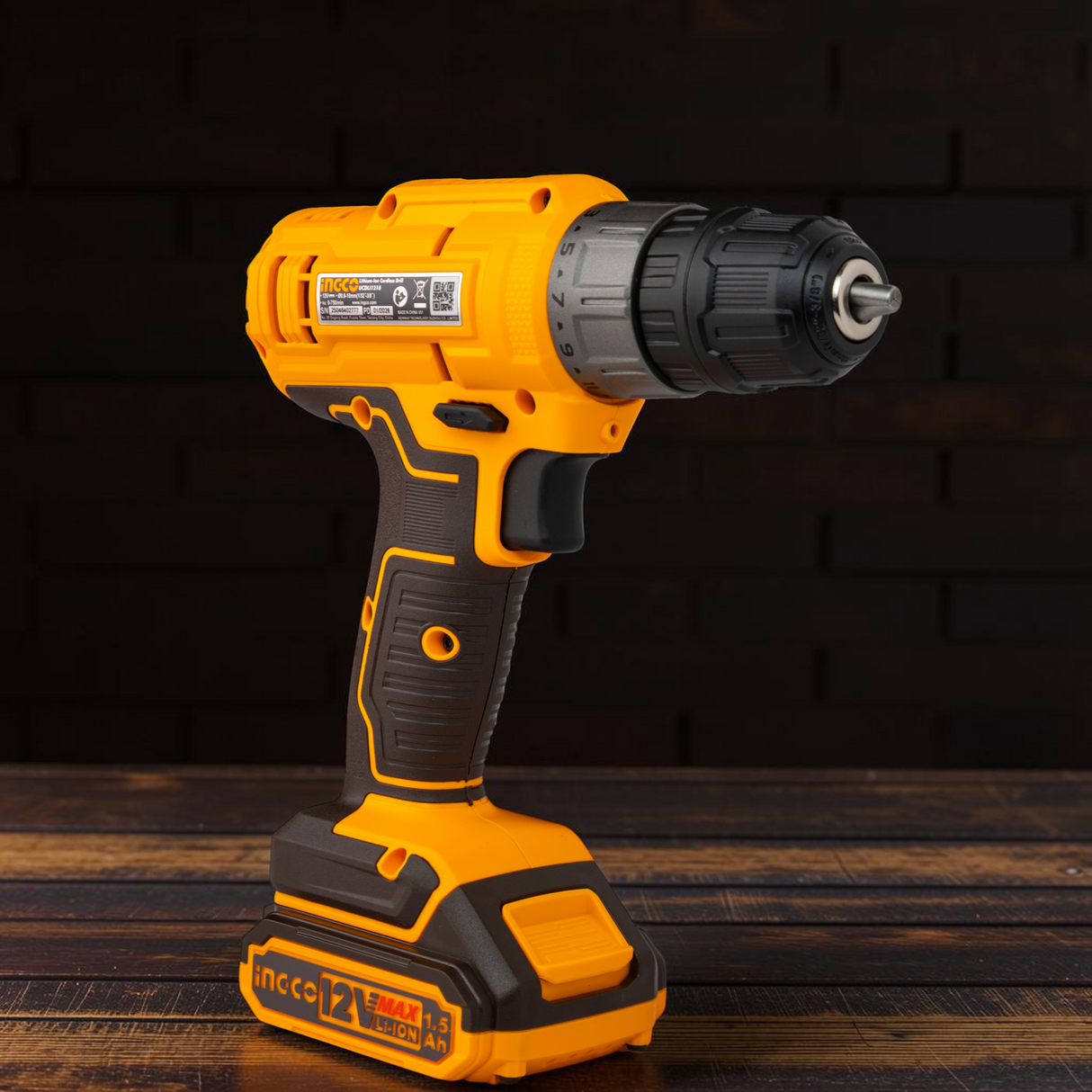 Set Taladro Inalámbrico Con Mecha Y 2 Baterías 12v Ingco