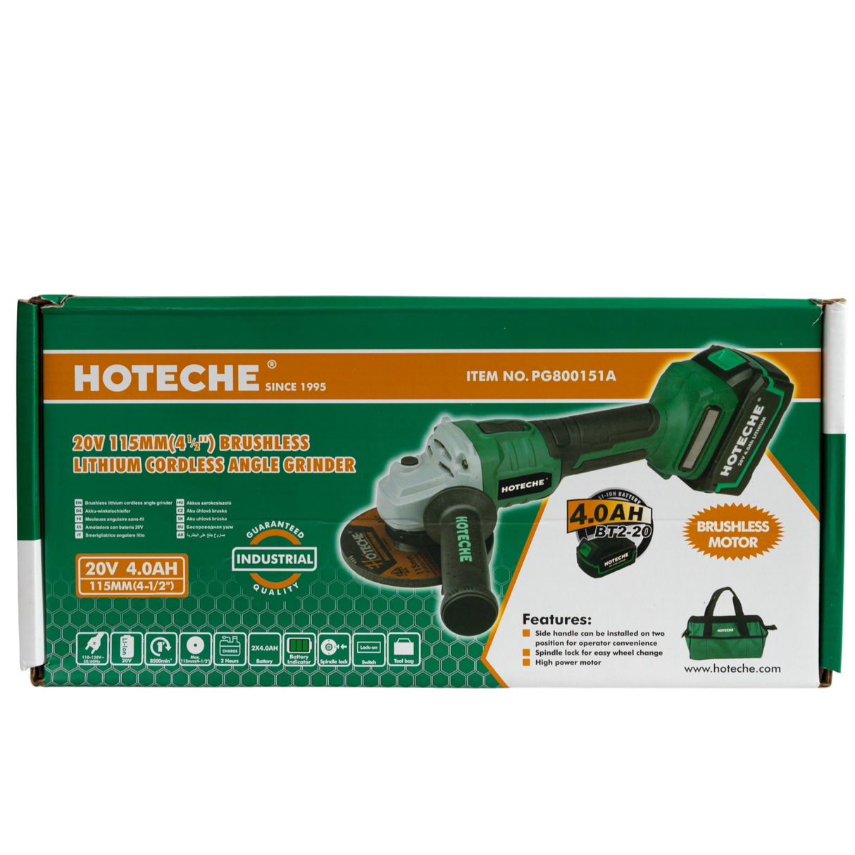 Esmeril Angular Inalámbrico 20v Brushless Hoteche