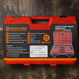 Juego Set Rachet 3/4 Dados Milimétricos 21pzs Victeche