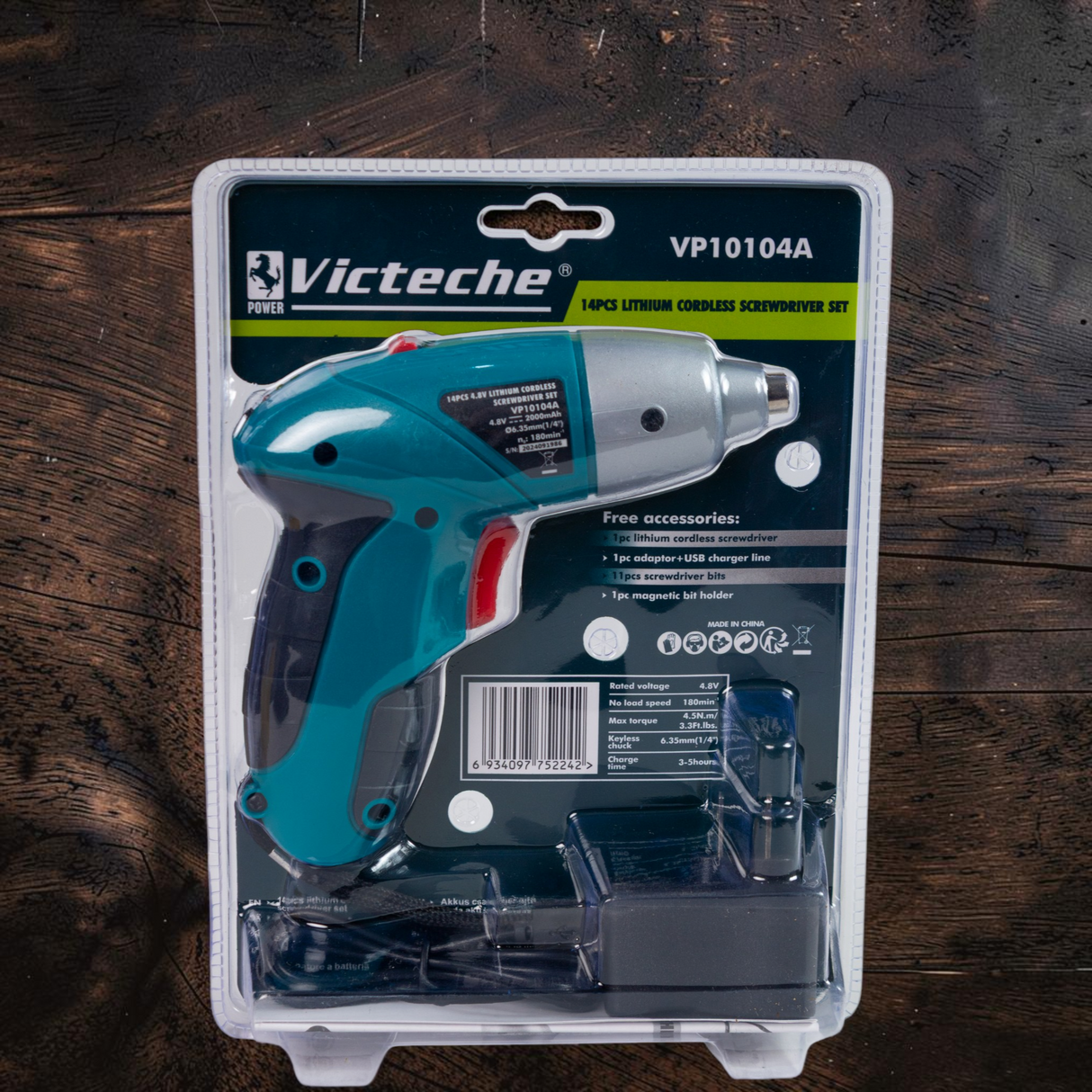 Destornillador Inalámbrico Recargable 4.8v 180rpm Victeche