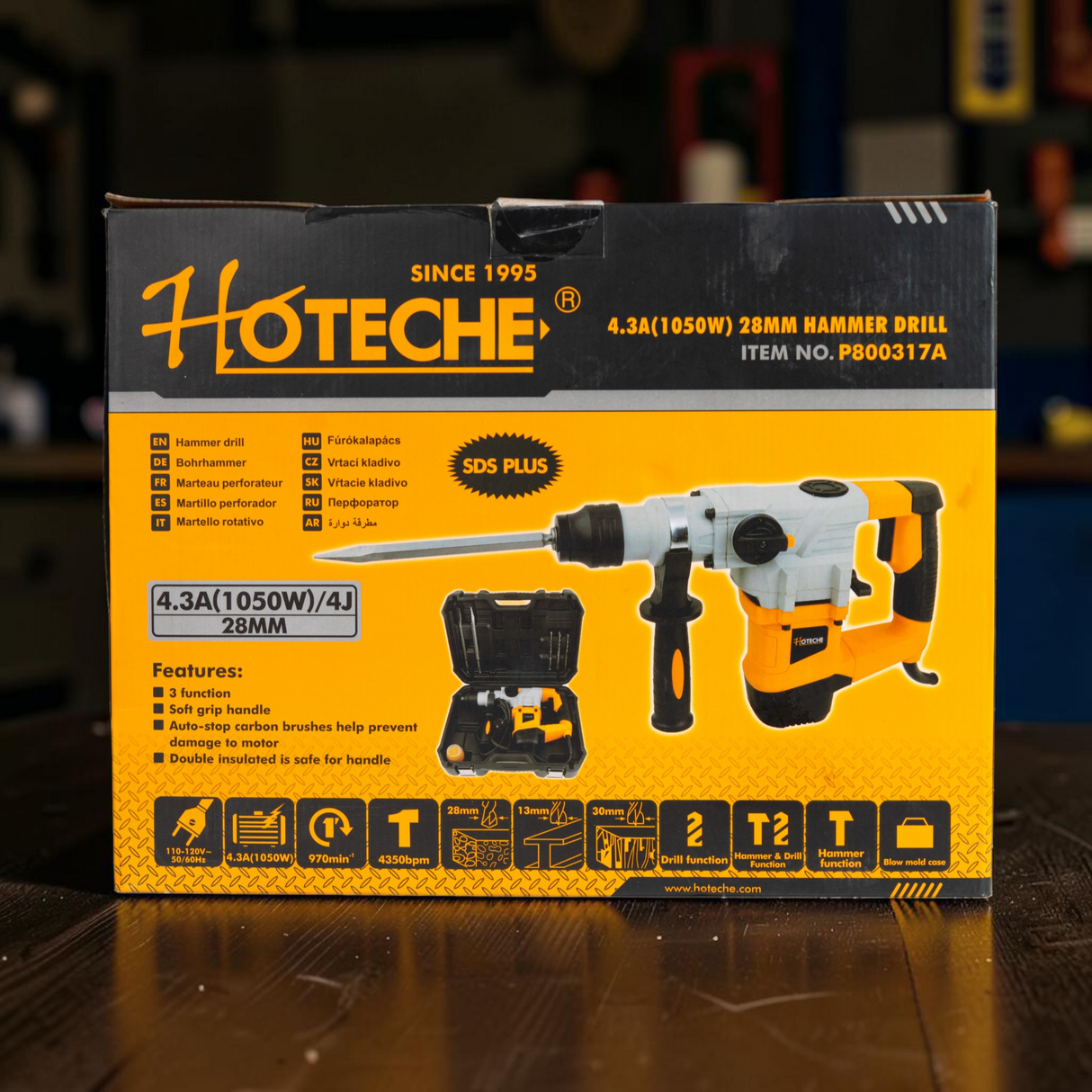 Rotomartillo 1050w De Tres Funciones Industrial Hoteche