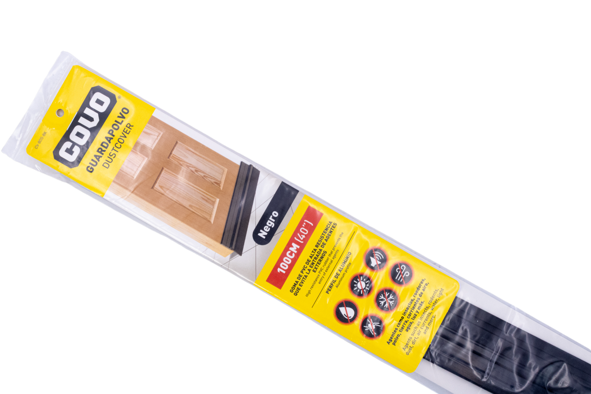 Parabichos Zocalo Puertas Negro 1mtr Aluminio Covo