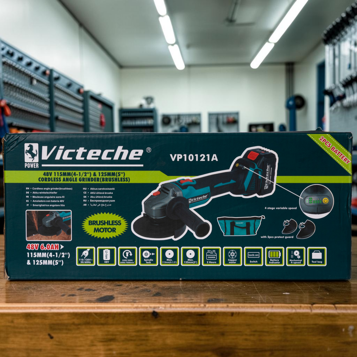 Esmeril Angular Inalámbrico 48v Brushless Victeche