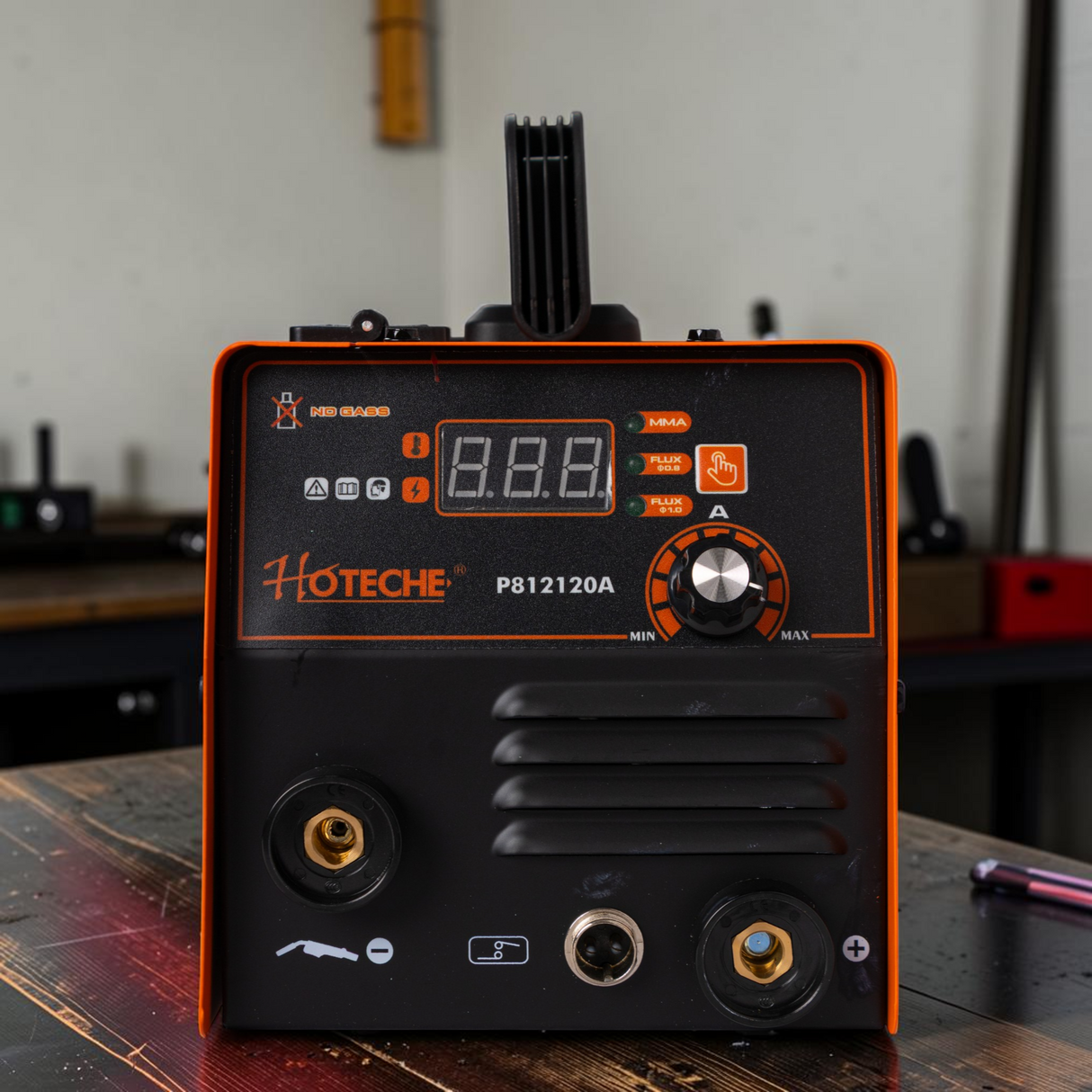 Maquina De Soldar 120a Alambre Inverter Sin Gas Mig Hoteche