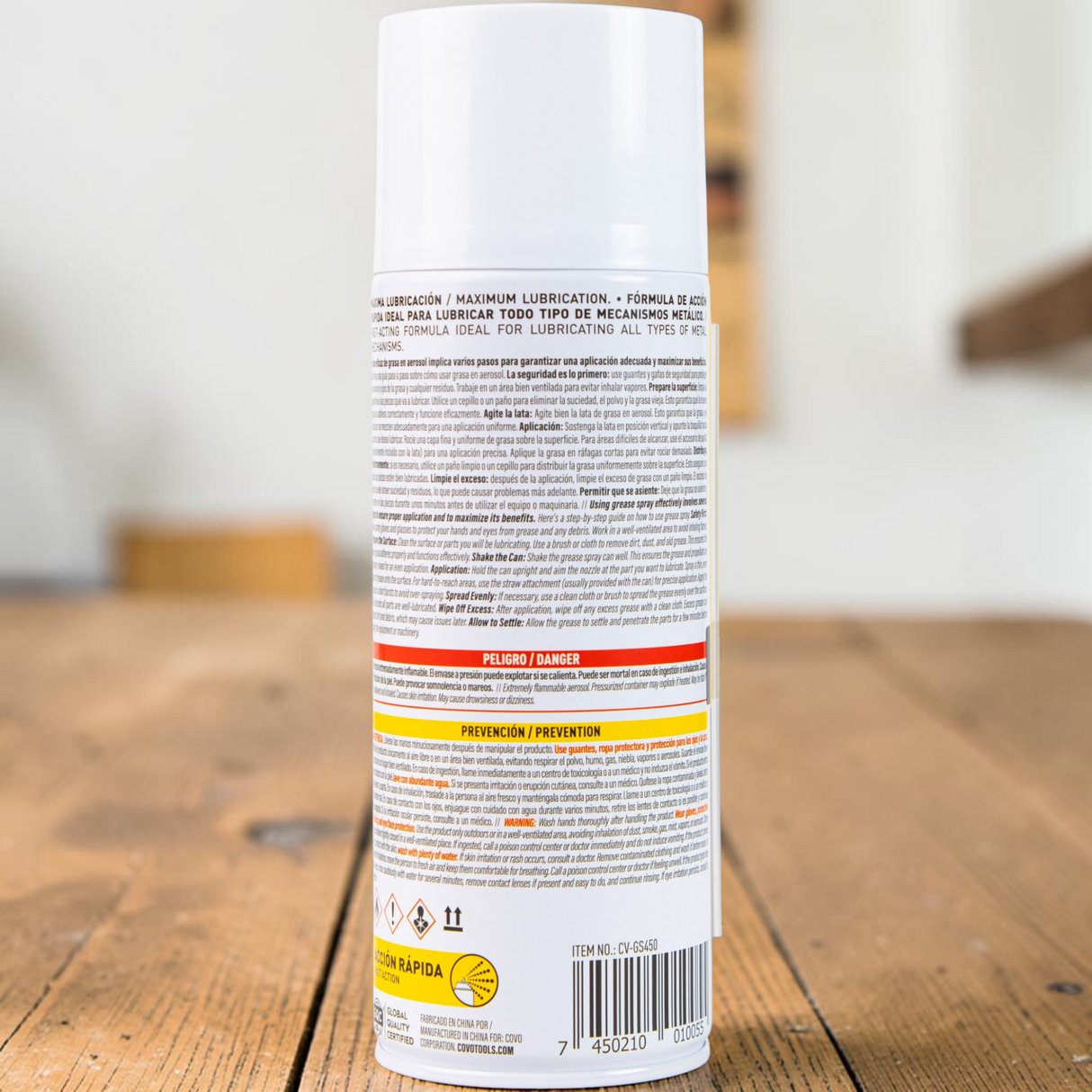 Spray Lubricante Grasa En Aerosol 450ml Covo