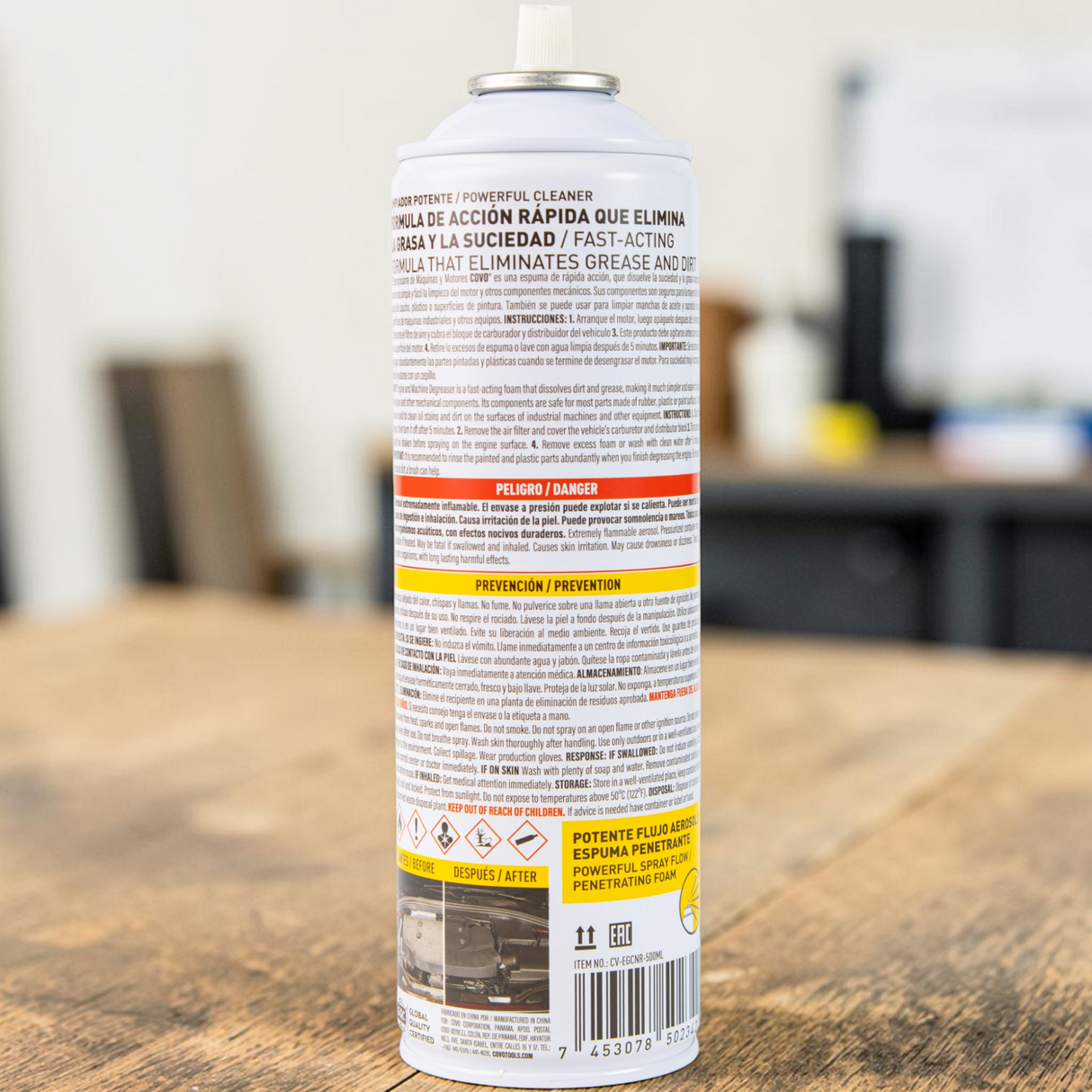 Spray Limpiador Grasa Motor Espuma 500ml Covo