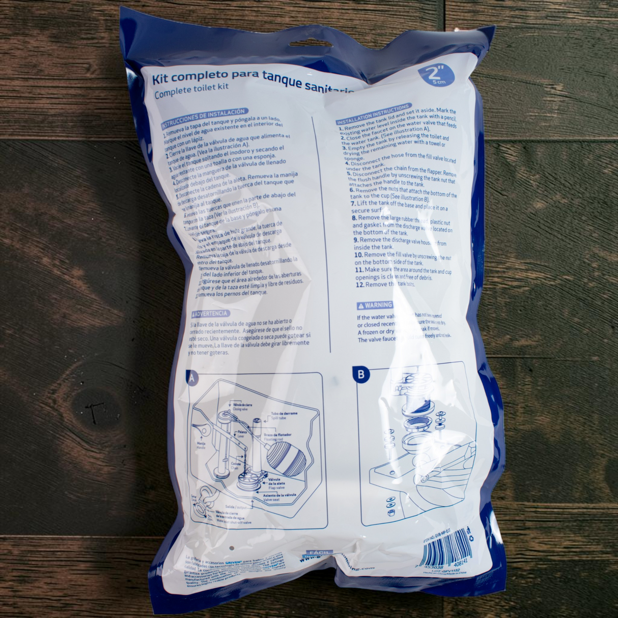 Kit De Herraje Para Tanque Poceta Palanca 2 Griven