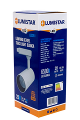 Lámparas De Riel Track Light Blanca 20w Lumistar