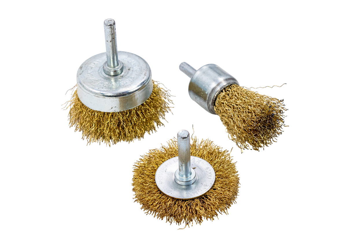 Juego Cepillos Alambre Taladro De Dremel Vastago 1/4 3pcs Fontor - GASKA