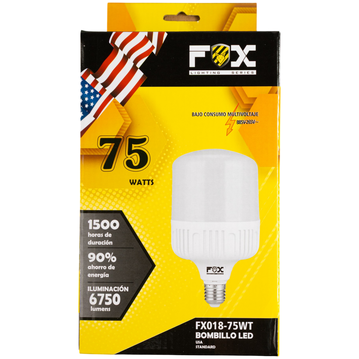 Bombillo Led 75w 6750 Lumen Luz Blanca Fox