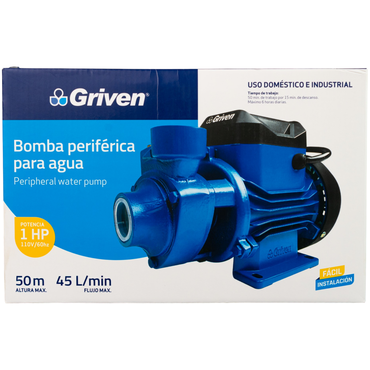 Bomba Agua Periférica 1hp 750w Griven